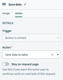 Save data to table