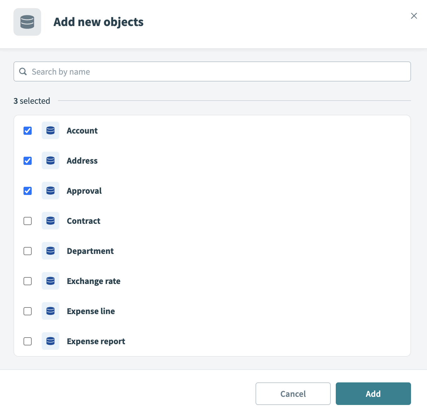 Select objects