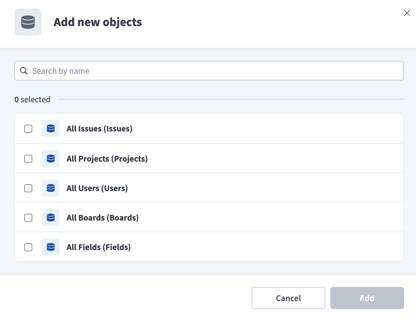 Select objects