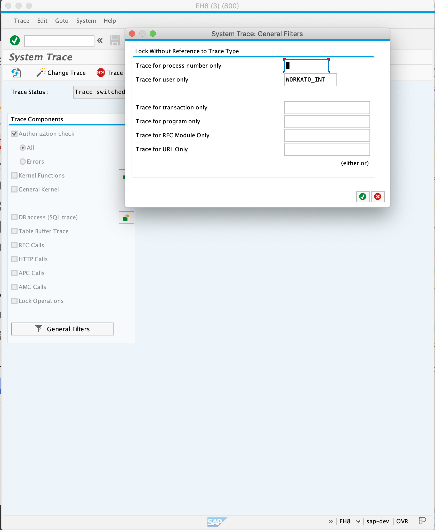 SAP connection