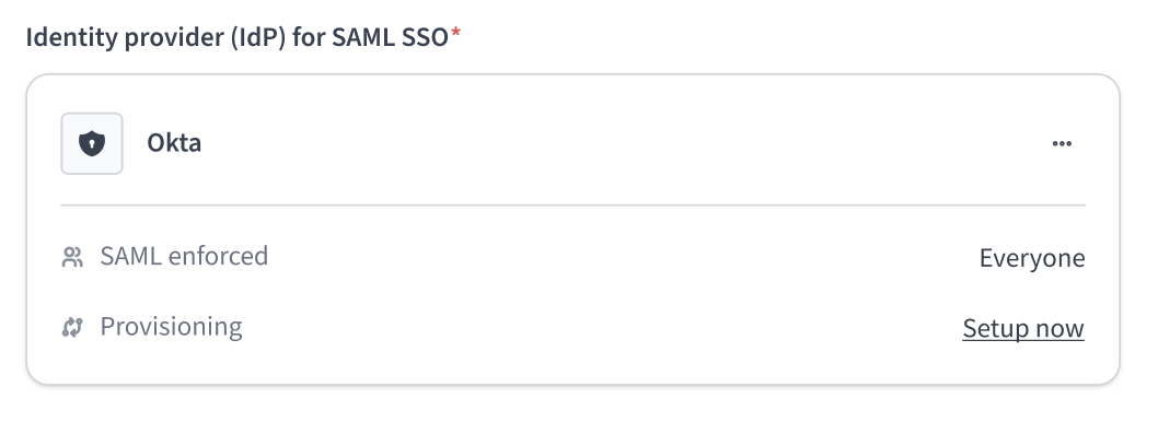 Click the provisioning Setup now link