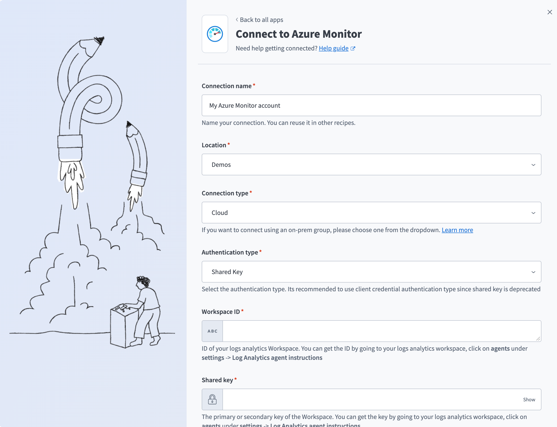 Azure Monitorに接続