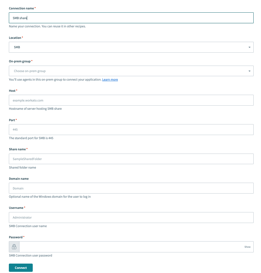 Connection setup