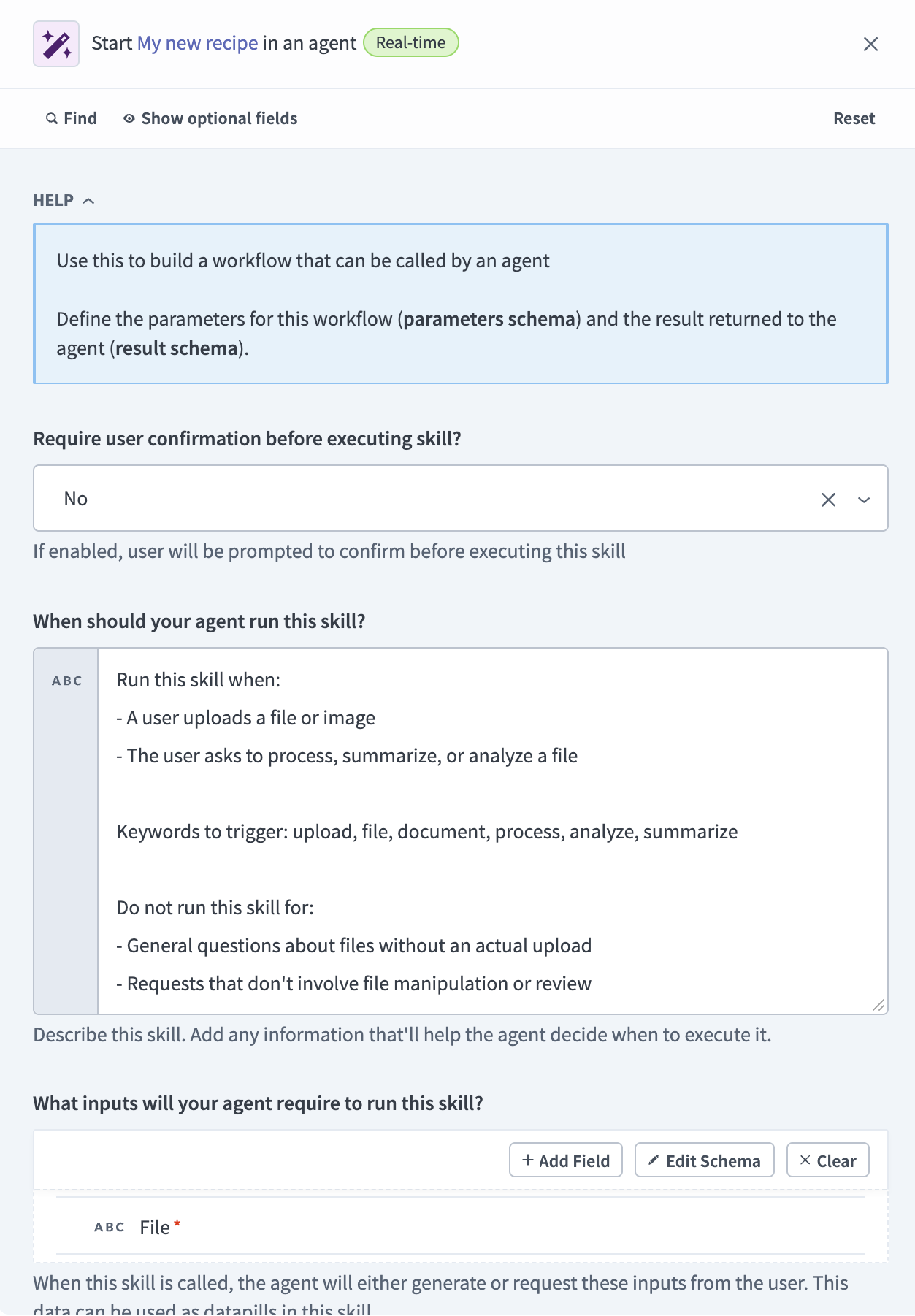 Start workflow trigger setup