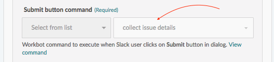Submit button command