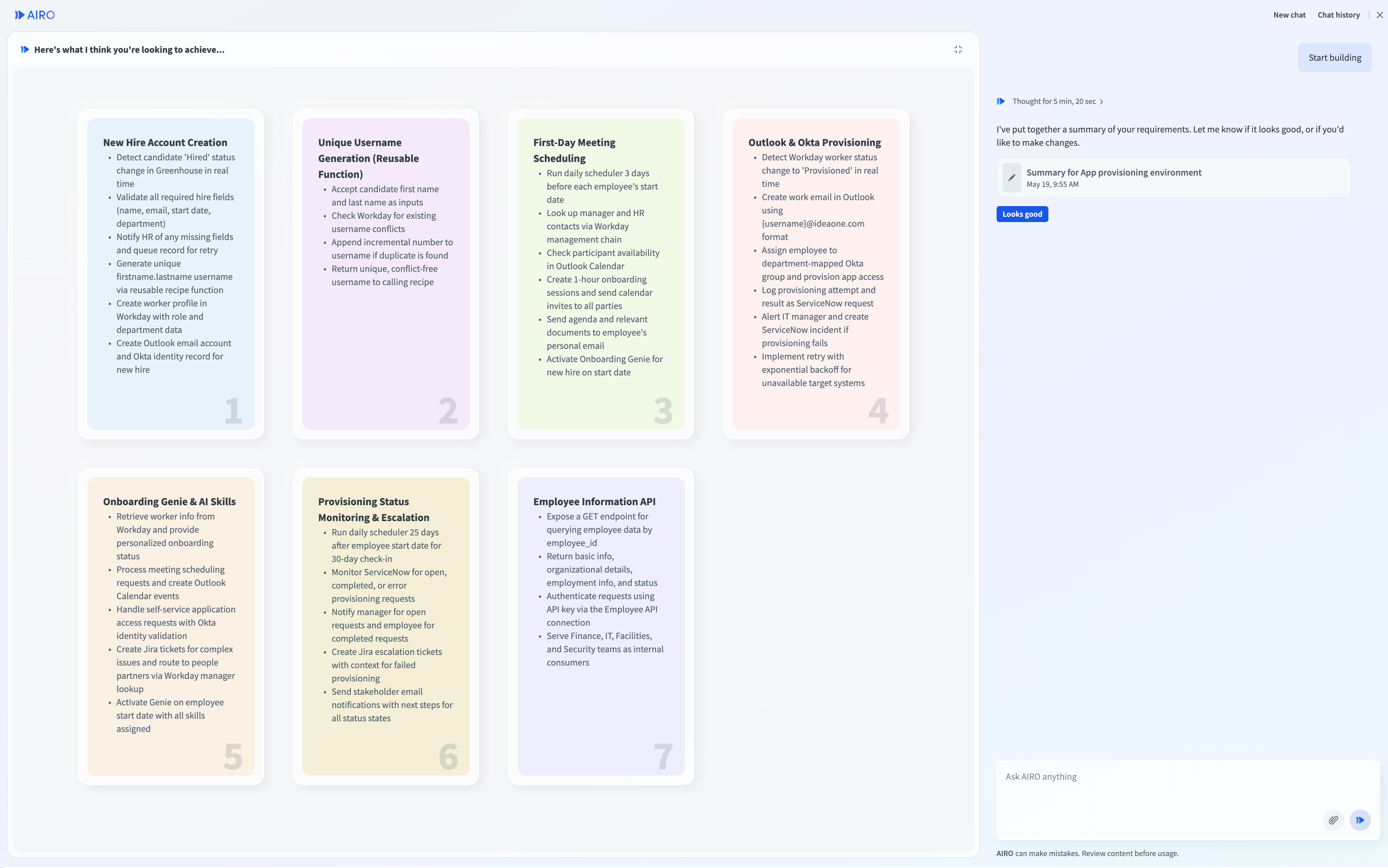 Review the summary of your requirements