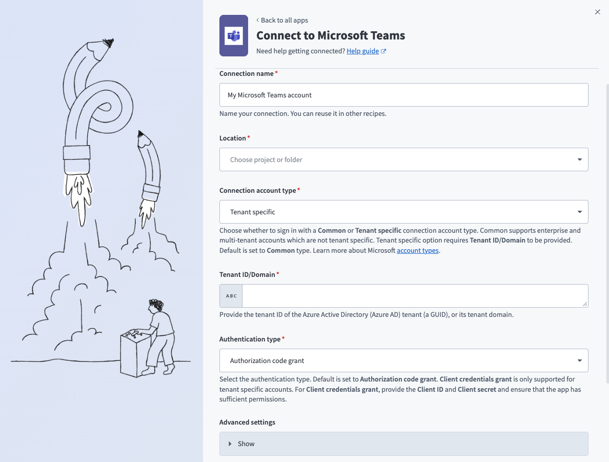 Microsoft Teams Tenant specific connection setup