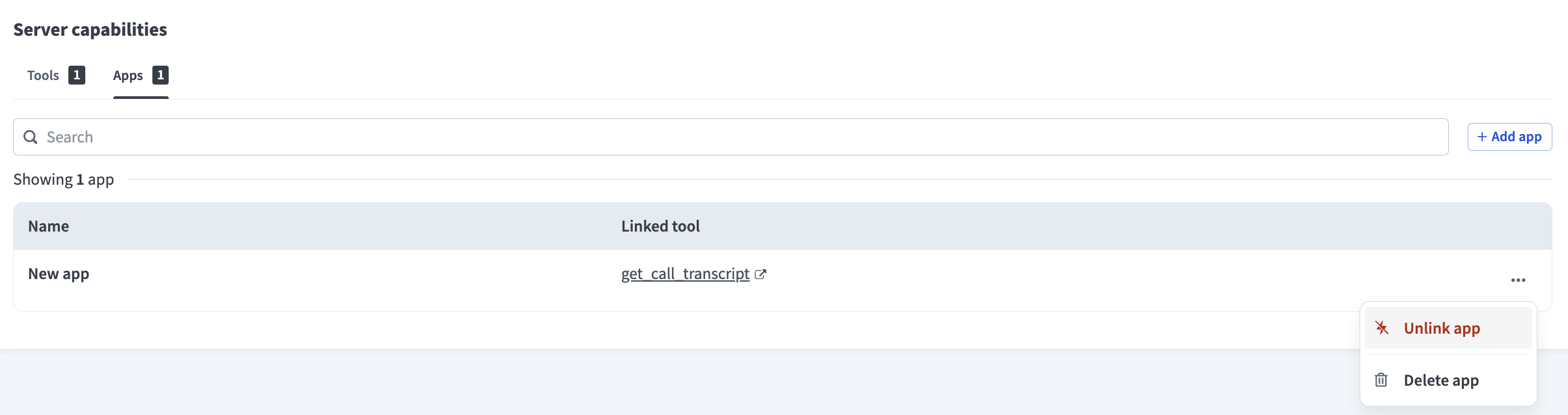 Click Unlink App